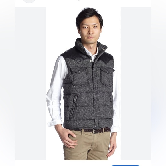 Penfield USA Collection STAPLETON WEED Black Tweed Down Vest Size Small - Picture 1 of 16